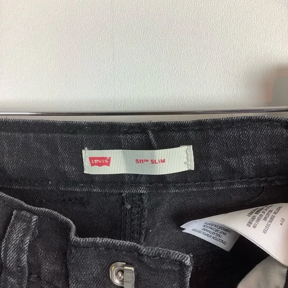 Levi’s 511 Slim Black Wash Straight Leg Denim Jeans Boys Size 7 Regular - Picture 8 of 10